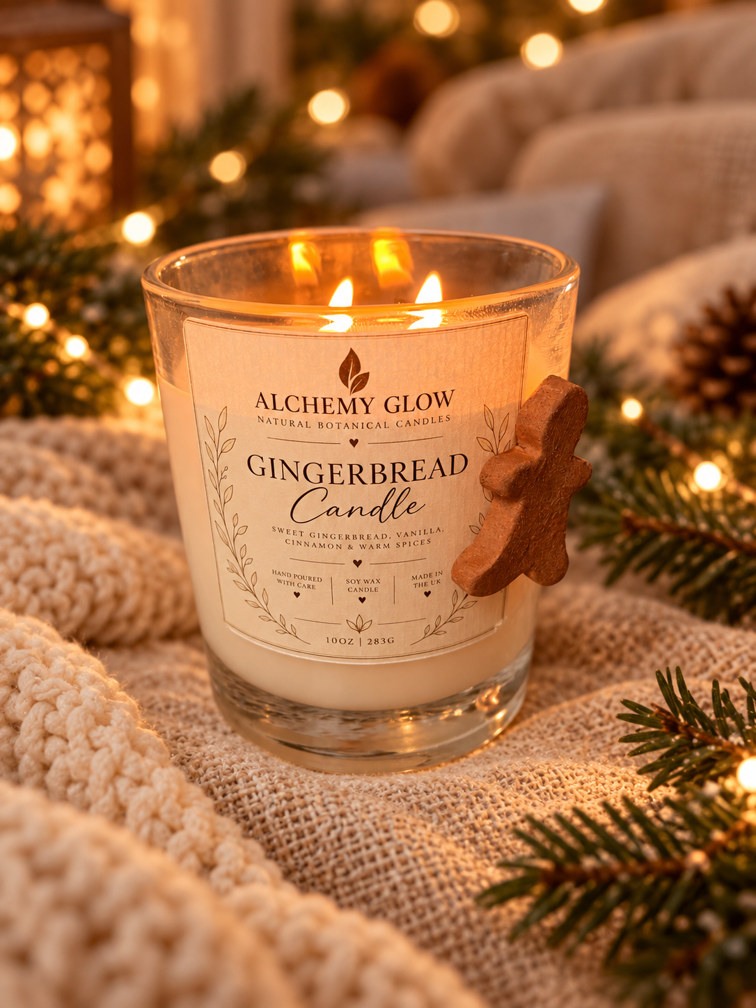 Gingerbread scented candle