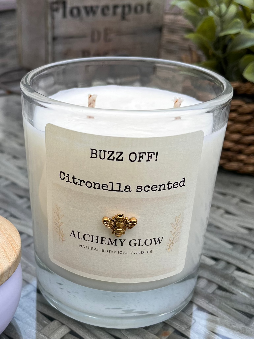 Large citronella candle